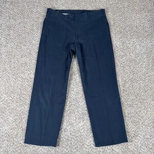 Bills Khakis Chino Pants Mens 35 Navy Blue Classic Fit Tencel Blend Made in USA